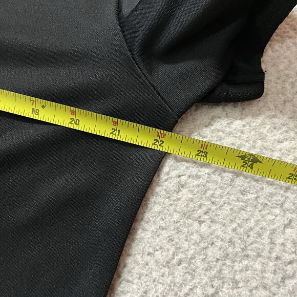 J Lindeberg Polo Shirt Mens Large Black Stripe Golf Performance Tour Logo - Picture 10 of 12